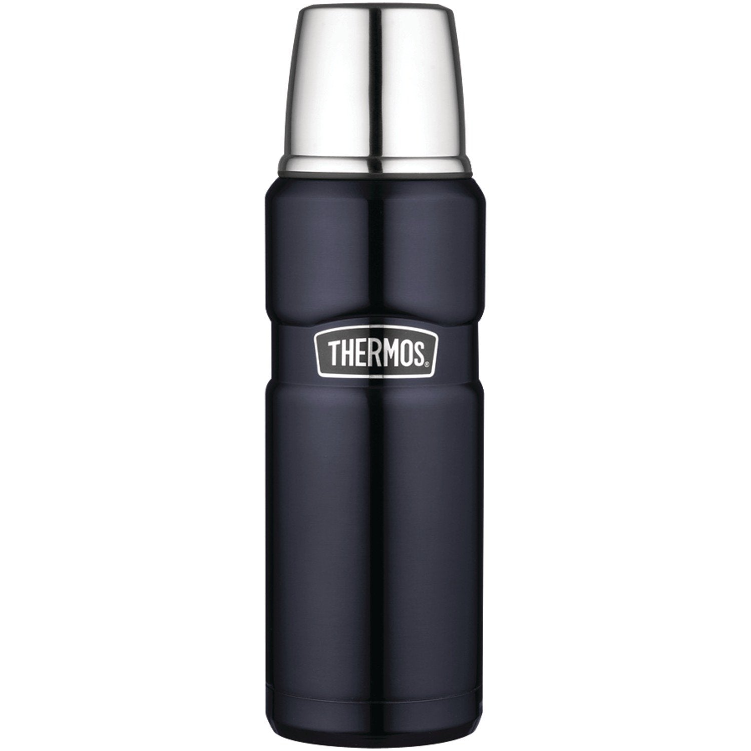 Thermos Stainless King Vacuum-Insulated Compact Bottle, 16 Ounce, Midnight Blue
