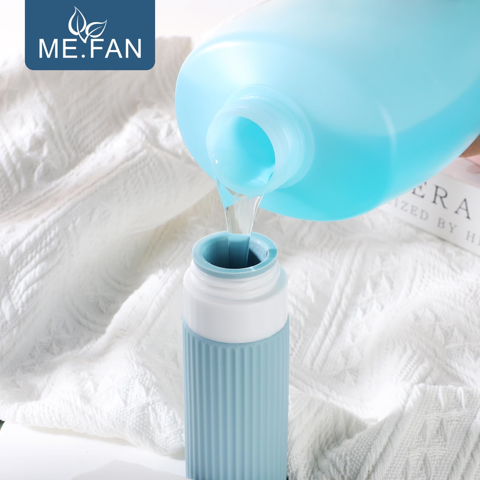 Me.Fan Travel Bottles For Toiletries, Tsa Approved 3Oz Silicone Travel Size Containers/Portable Split Bottle, Travel Accessories