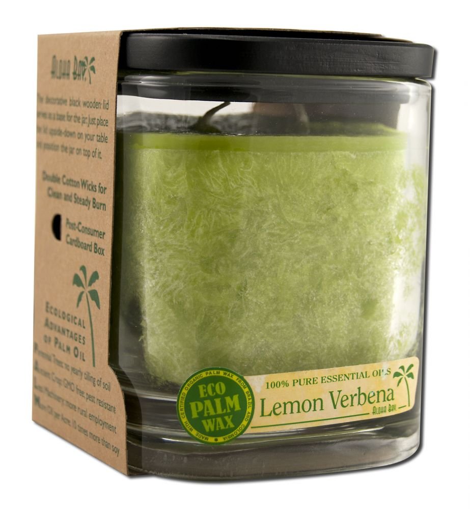 Coconut Wax Essential Oil Lemon Verbena Aloha Bay 11 oz Glass Jar