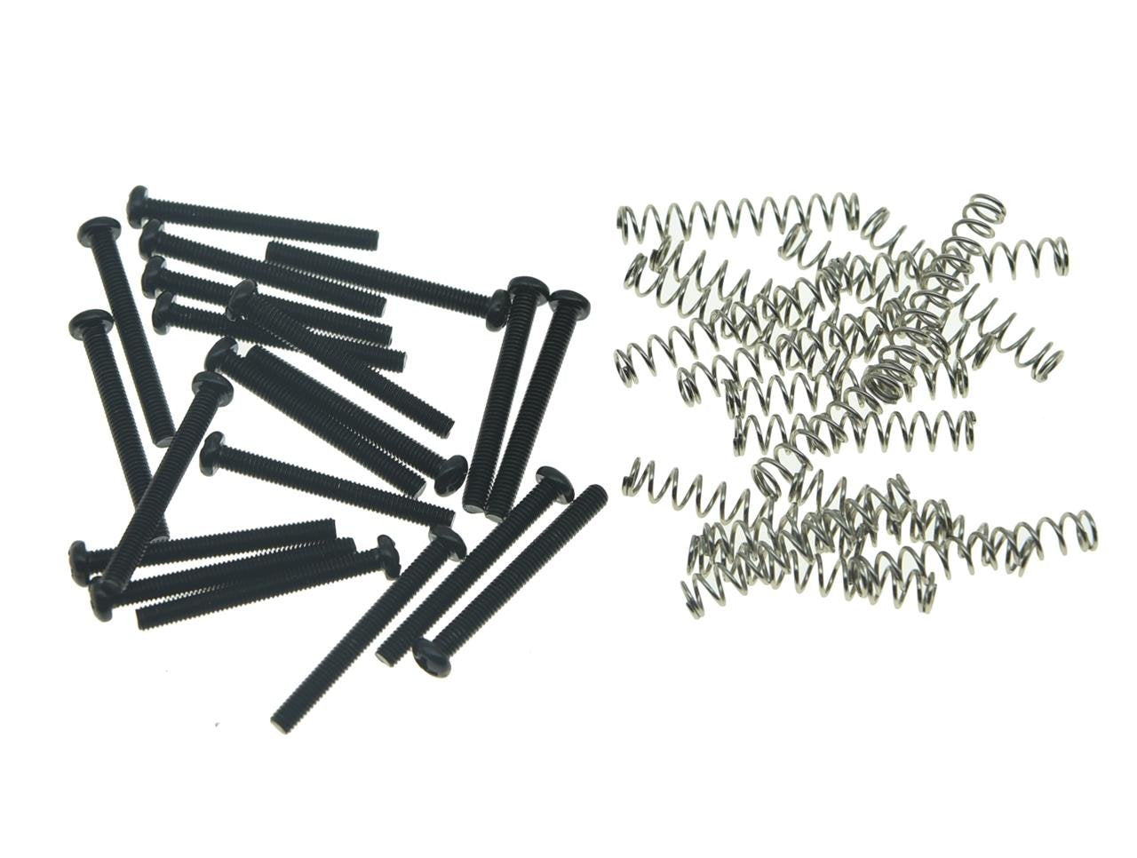 Kaish Pack Of 20 Metric Thread Humbucker Pickup Height Screws Guitar Humbucker Pickup Screws With Springs For Epiphone Sg Import