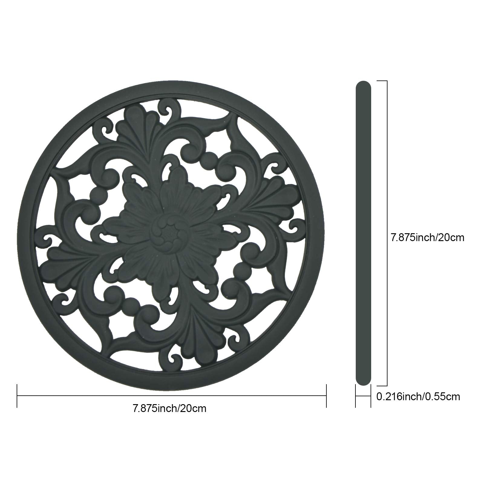 Asfec Silicone Trivet Mat,Set Of 3 Heat Resistant Trivet For Hot Dishes Trivets For Hots Pots And Pans,Trivet Flexible Non Slip