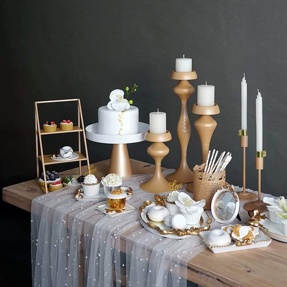 Table Runner Wedding Arch Decorations Table Line Bridal Shower Decor Fabric Romantic Pearl Lace Tablecloth For Events Embroidere