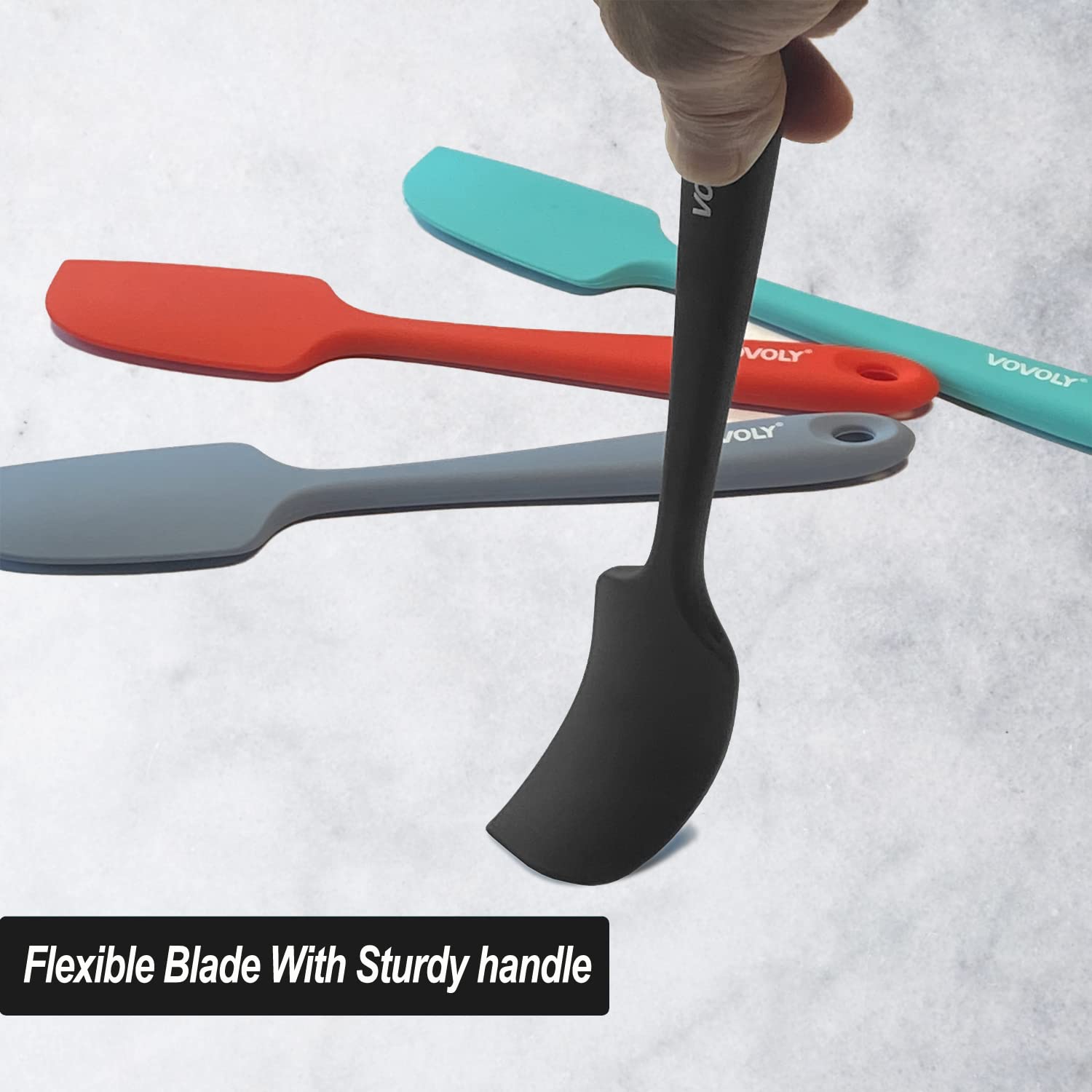 Mini Silicone Spatula - Bpa Free Pro-Grade 600F Heat-Resistant Non-Stick Small Rubber Jar Spatula - Silicone Kitchen Scraper Ute