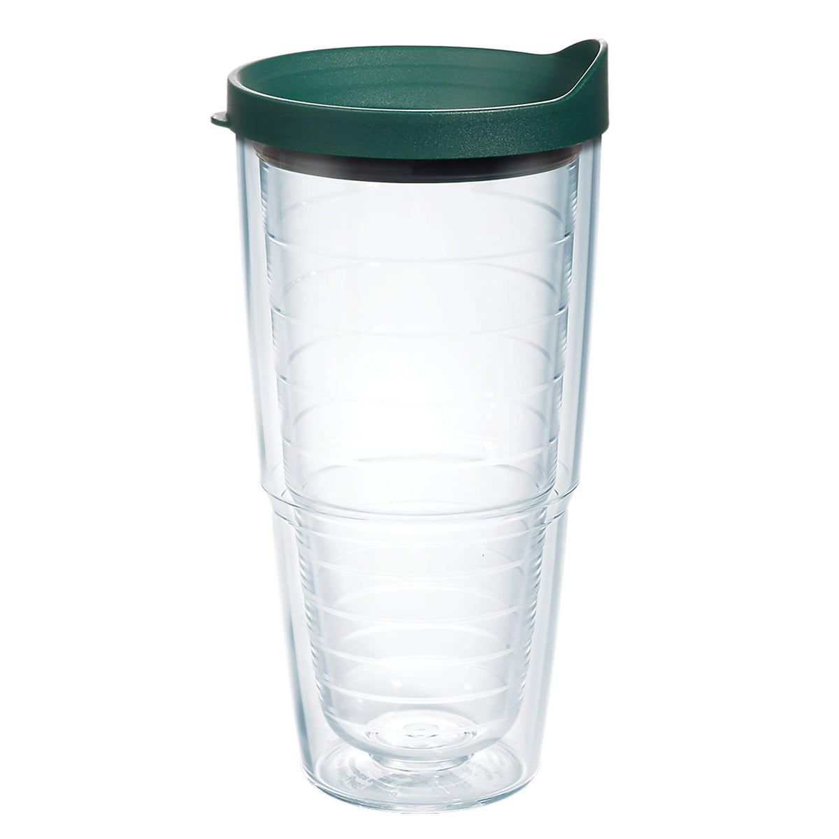 Tervis Clear & Colorful Lidded Made In Usa Double Walled Insulated Tumbler Travel Cup Keeps Drinks Cold & Hot, 24Oz, Hunter Gree