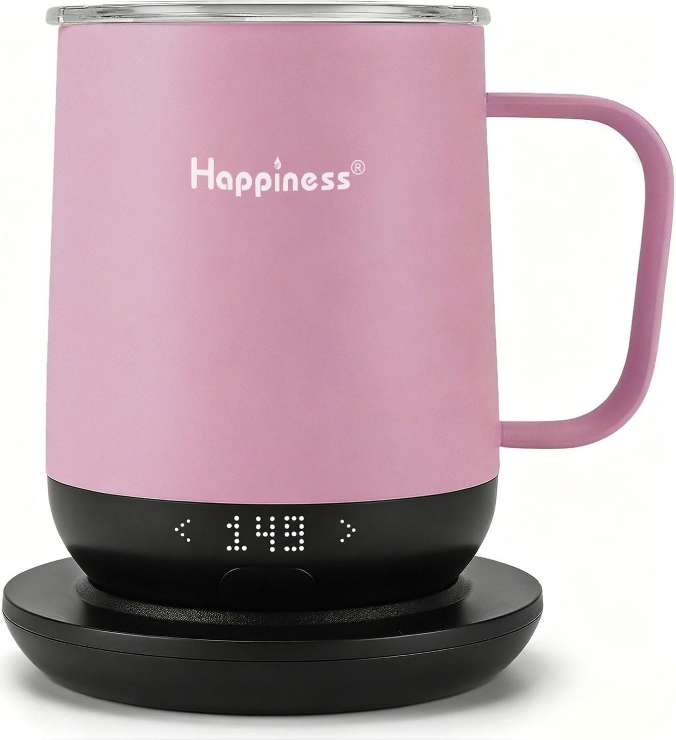 Happiness Smart Heated Coffee Mug,12oz Rechargeable Electric Self Heating Temperature Control Coffee Cup