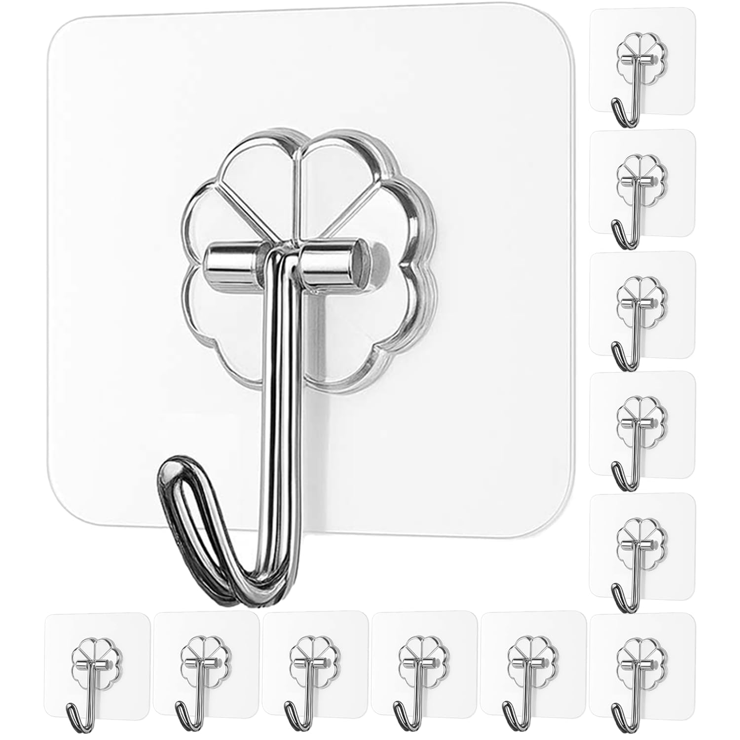Fuelbyte Wall Hooks For Photo Frames  Adhesive Wall Hooks Heavy Duty, No Drill Hooks For Hanging Strong 5Kg  Stick On Hooks Fo