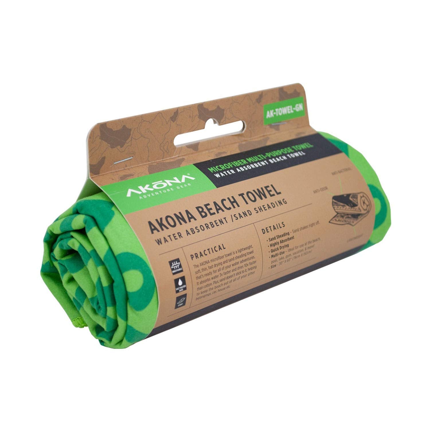 Akona Micro Fiber Beach And Boat Towel, If You Are Headed To The Water You Want This Towel - Green