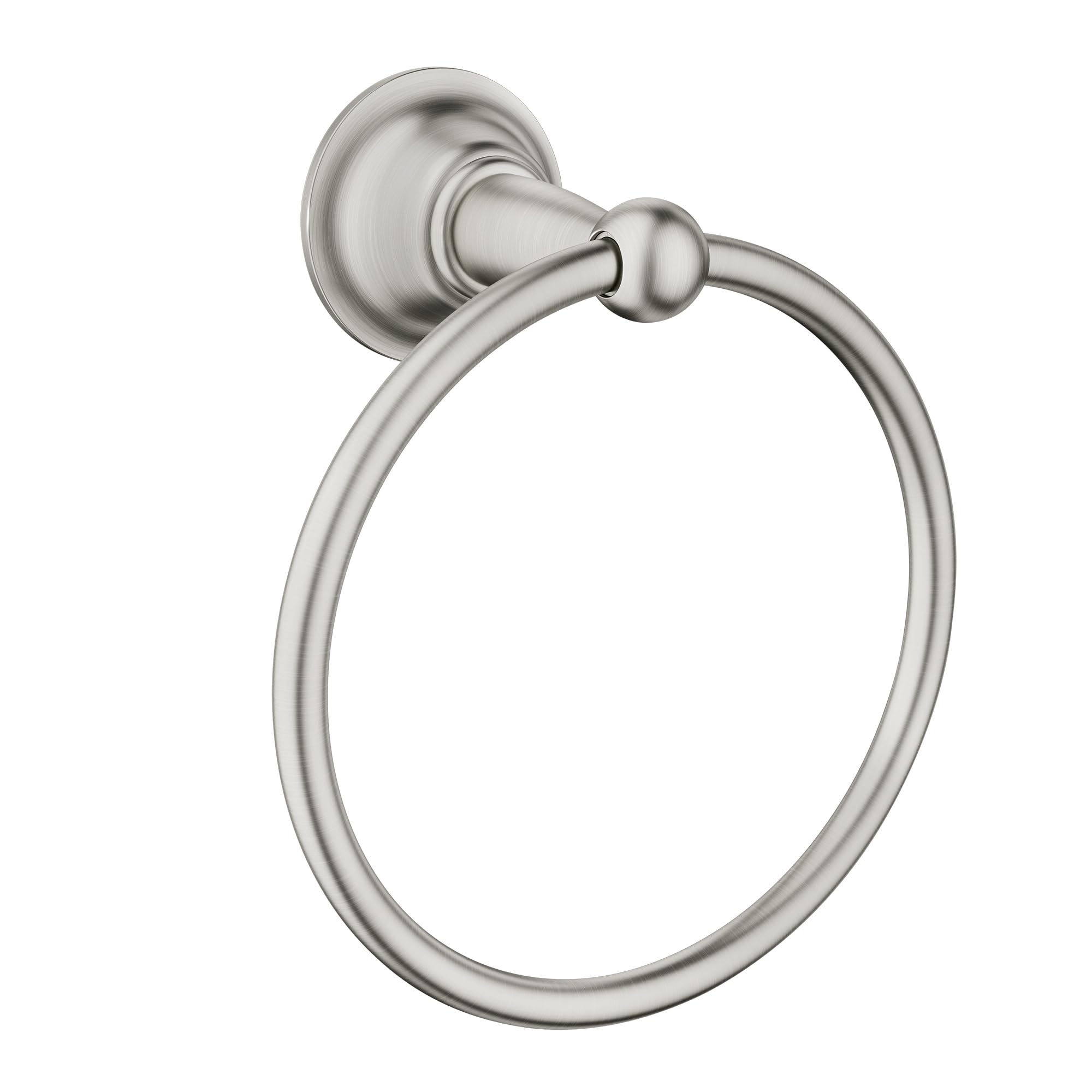 Moen Dn6886Bn Sage Single Post Bathroom Hand Towel Ring, Spot Resist Brushed Nickel