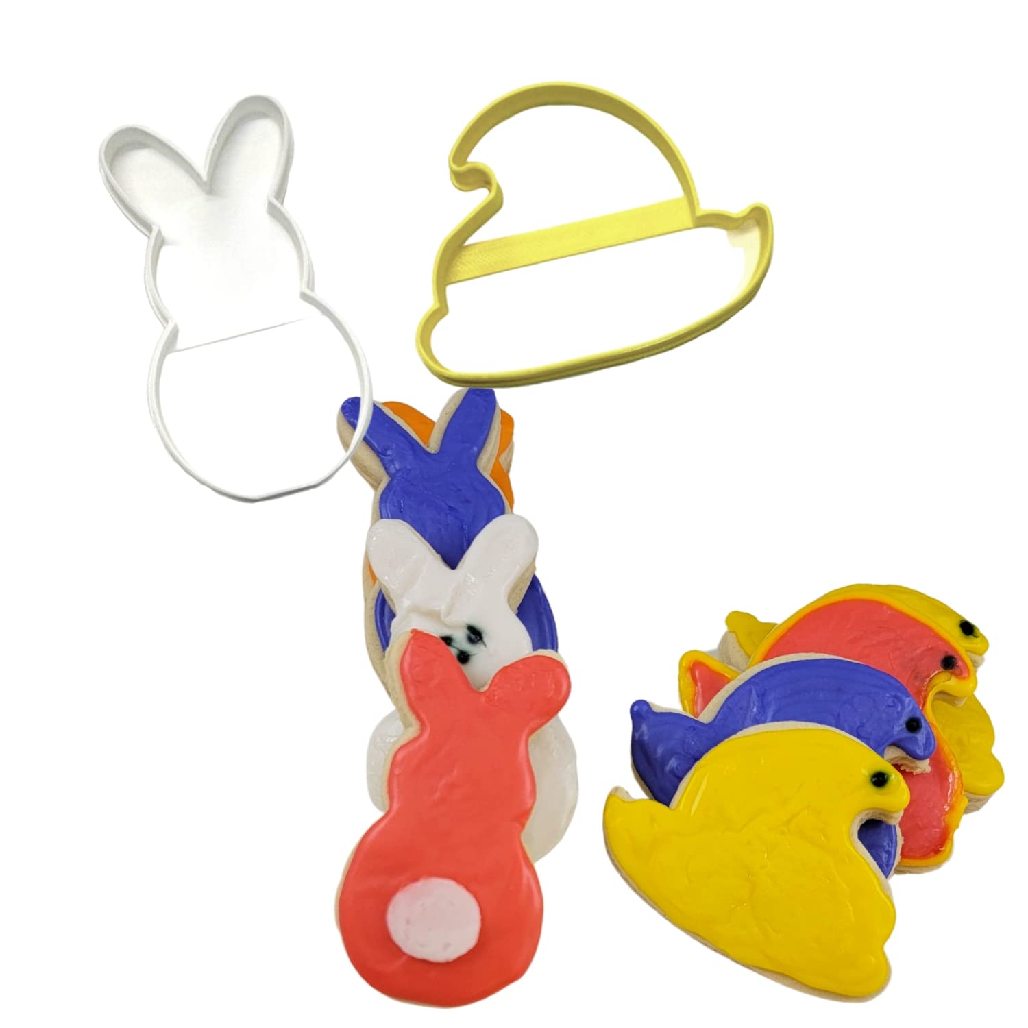 Easter Chick And Bunny Marshmallow Candy Set Of 2 Cookie Cutters Made In Usa Pr1549