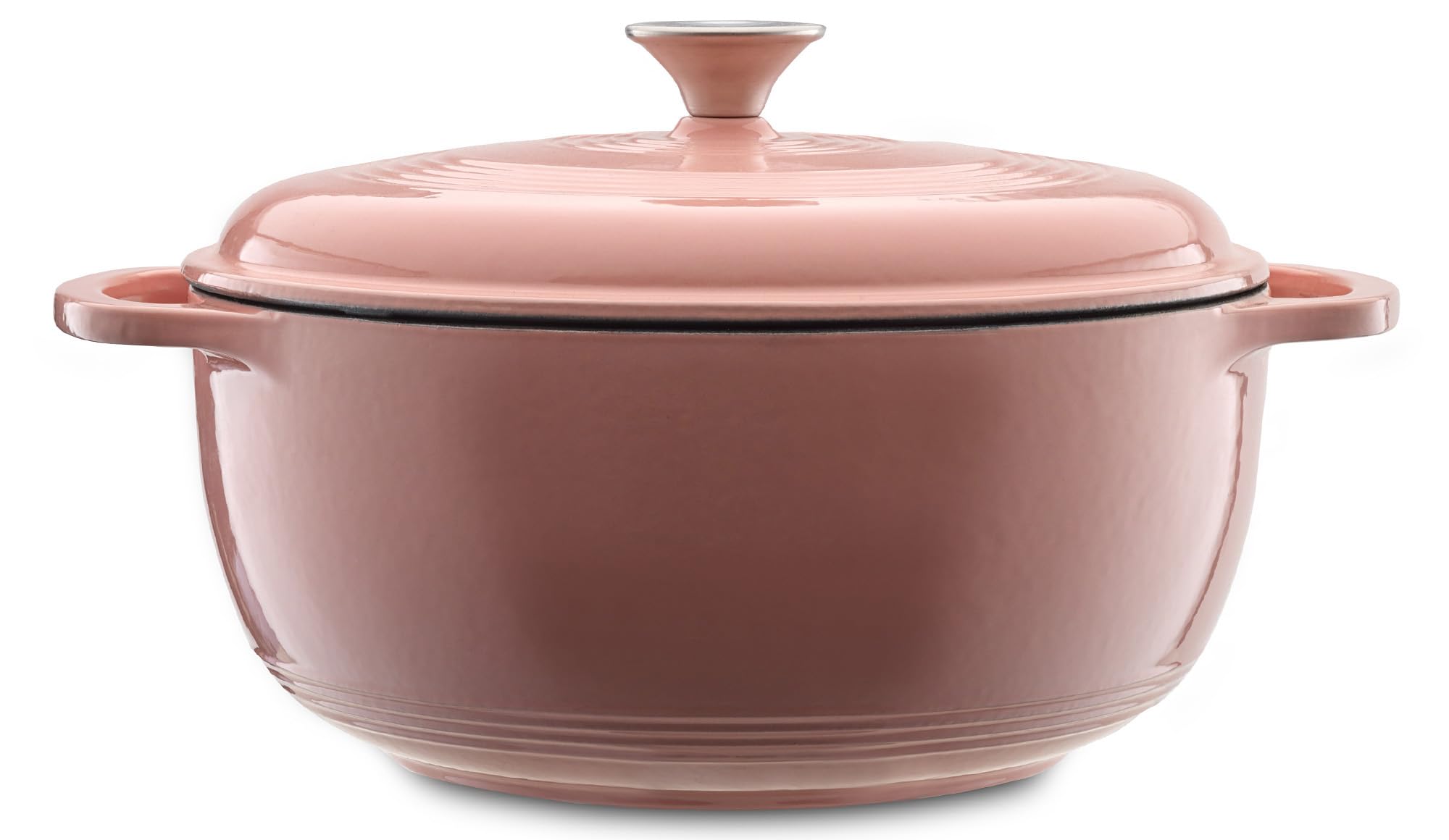 Mercer Culinary Enameled Cast Iron Round Dutch Oven, 6 qt., Pink