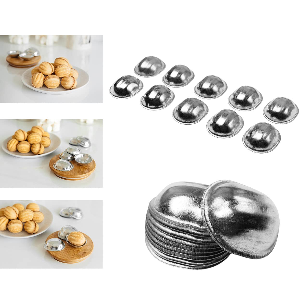 Metal Mold Form Nuts For Sweet Russian Nuts Oreshki 10pcs Pastry Cookie Nutlets