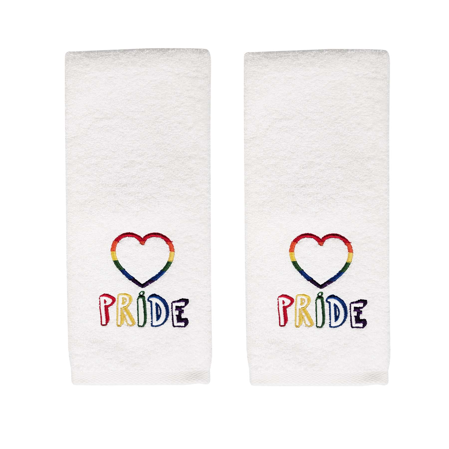 Avanti Linens - Hand Towels, Soft & Absorbent Cotton Towels, Set Of 2 (Pride Collection, Pride)