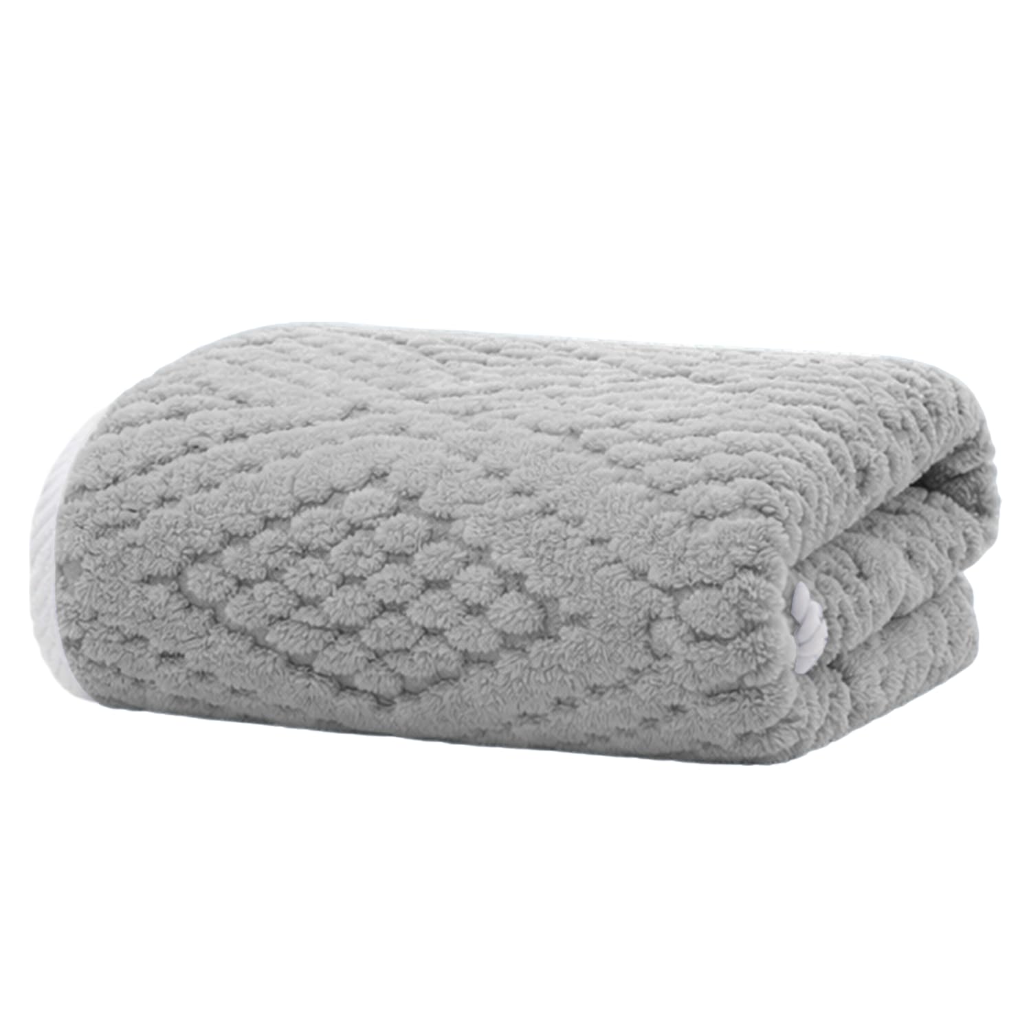 Maxoshine Microfiber Towels For Bath-Jacquard Bath Towel For Men And Women-Soft Coral Fleece Towel With Hook 400 Gsm Quick Dry S