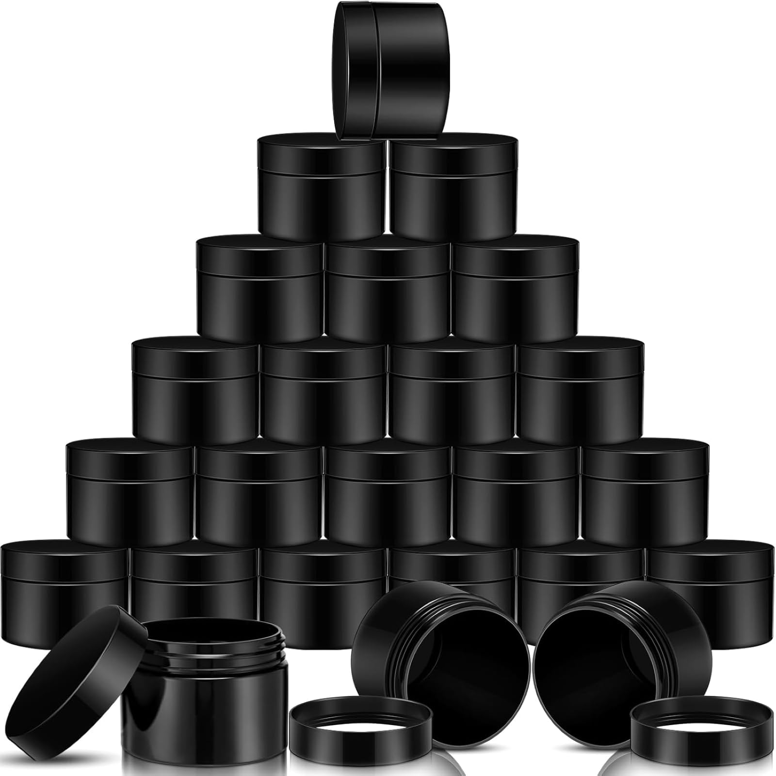 Satinior 12 Pack 10 Oz Plastic Container Jars With Lids Round Clear Travel Cosmetic Container Slime Jar For Toiletries, Lotion,