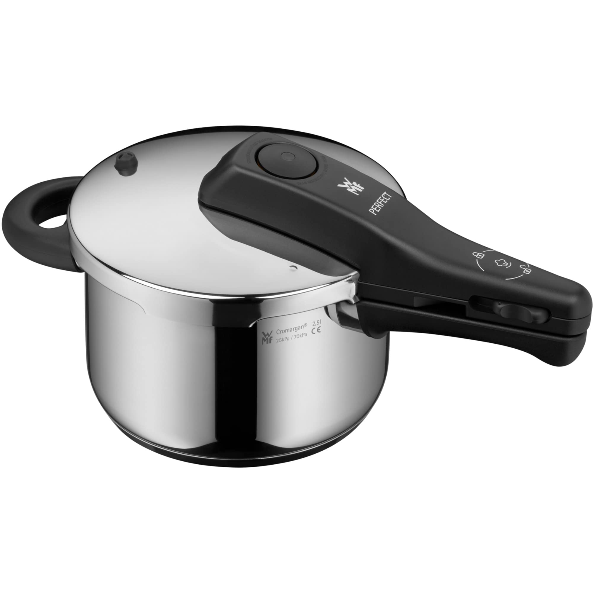 WMF Perfect Rapid Cooker Diameter 18 cm Diameter 2 Litres and a Half with Flame Protection Cromargan Stainless Steel for Inducti