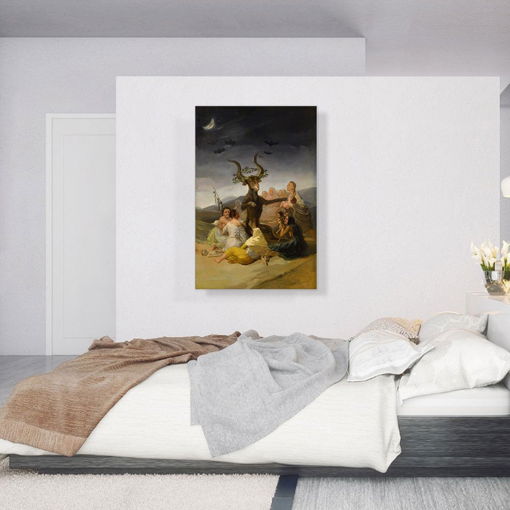 Artcanvas Witches' Sabbath 1798 Canvas Art Print Stretched Framed Painting Picture Poster Giclee Wall Decor By Francisco De Goya
