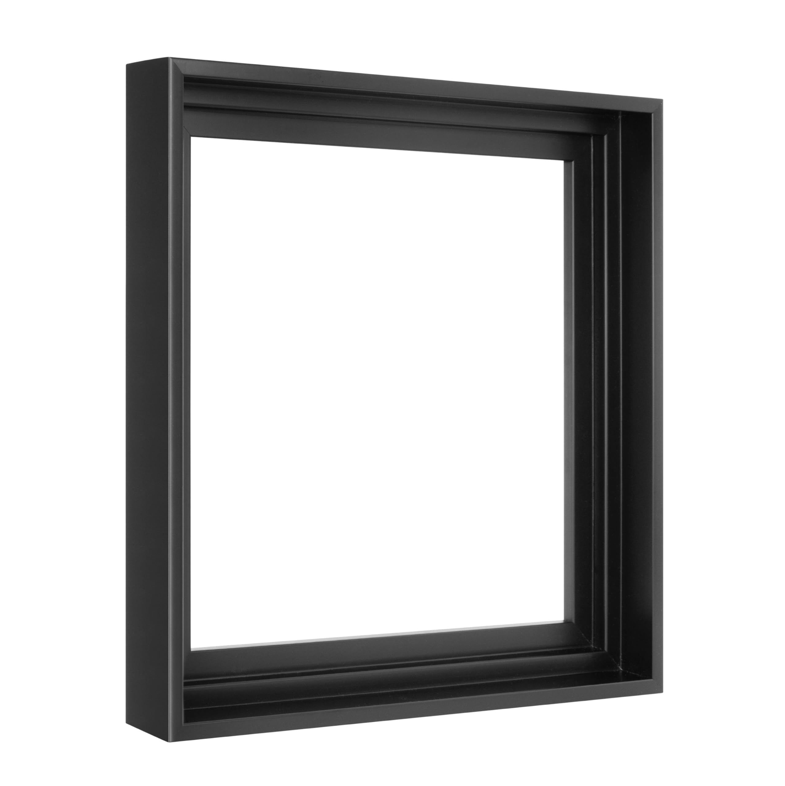 Mcs Canvas Float Frames 12X12 Frame, Black Square Frame For Finished Canvases, Vertical & Horizontal Wall Hanging Frame For Canv