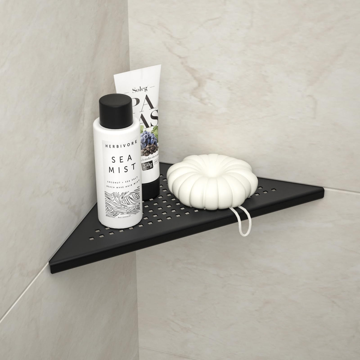 Bernkot Corner Shower Shelf, 10 Matte Black 304 Stainless Steel Grout ...