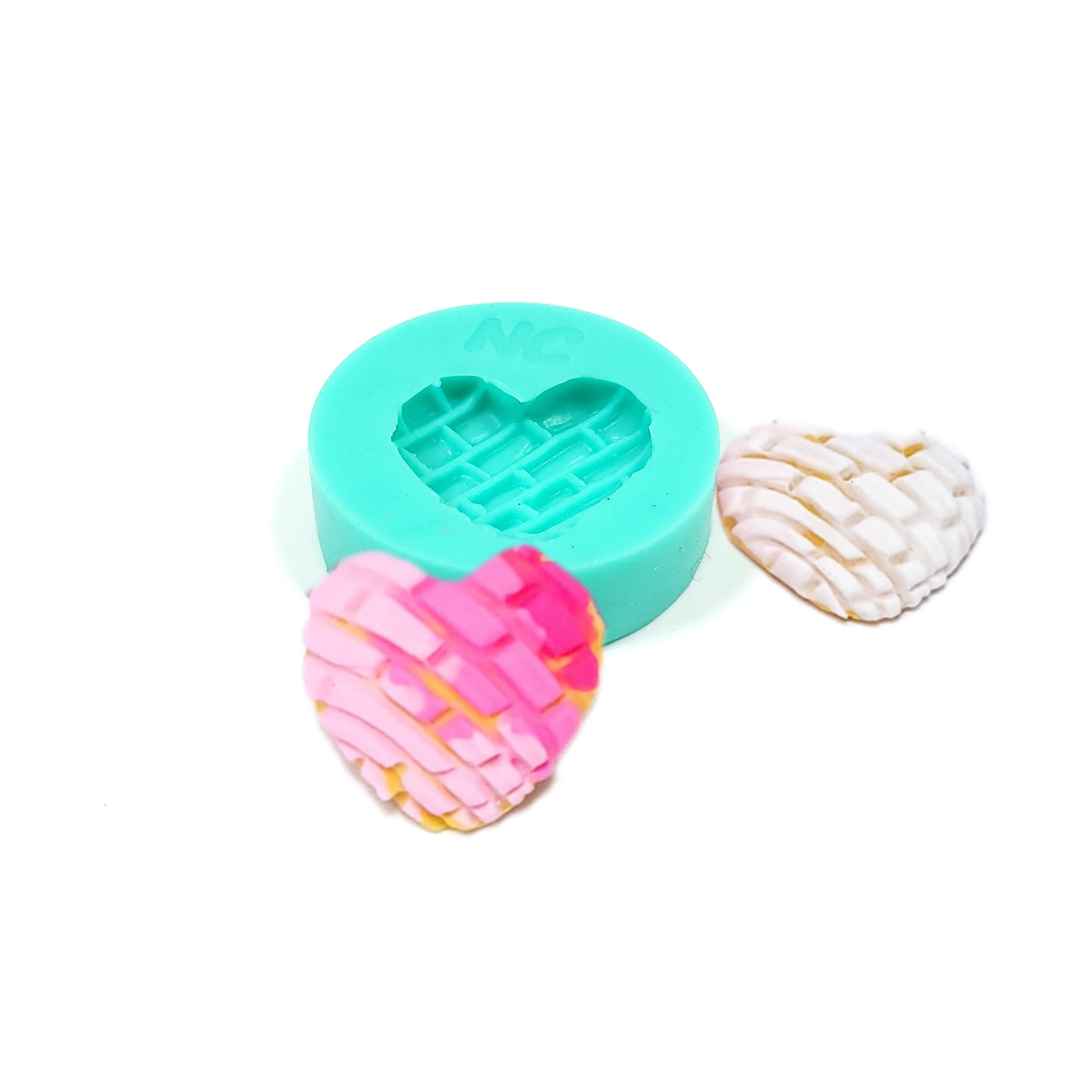 Concha bread heart MultiProject Silicone mold MS (General Purpose, Small (1.1 inch)) NC038