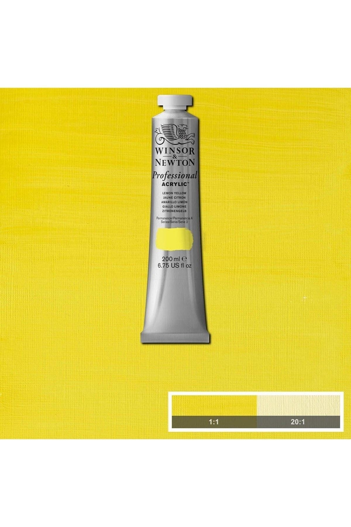 Winsor  Newton Professional Acrylic Color, 200Ml (675Oz) Tube, Lemon Yellow