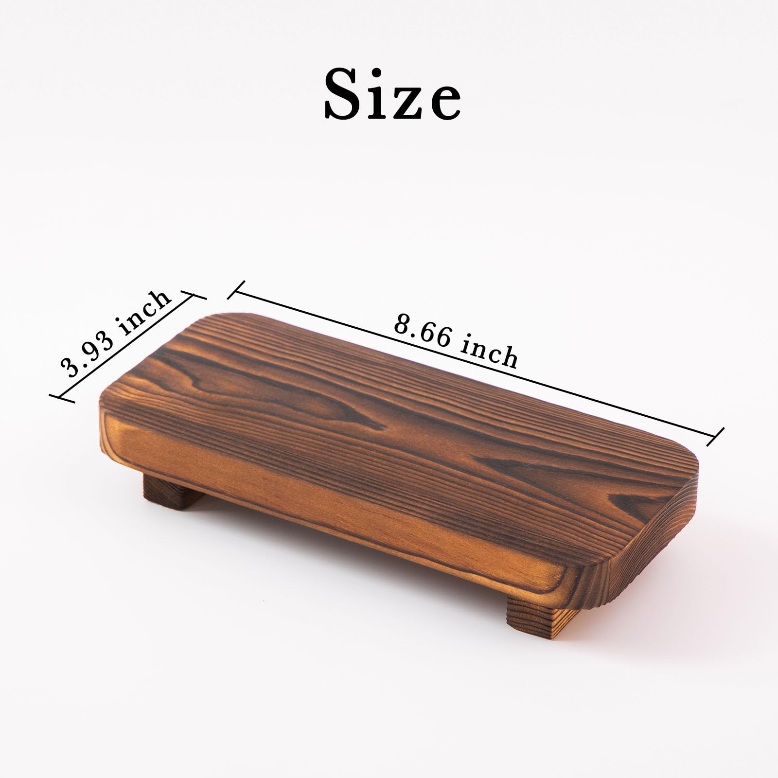 Wood Risers For Decor Display, Bathroom Counter Sink Decor, Dish Soap Tray Wood Tray For Kitchen Counter, Small Wooden Soap Stan