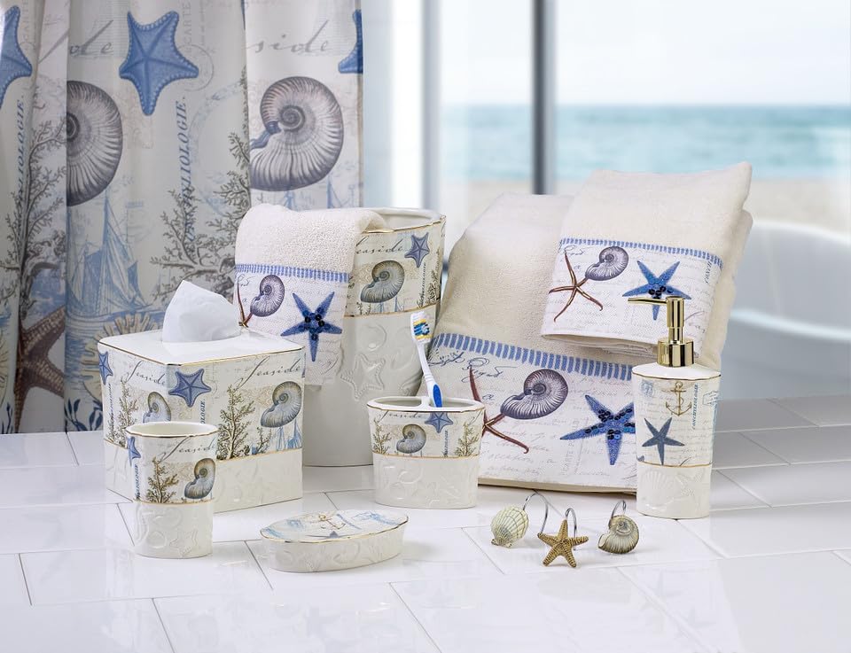 Avanti Linens - Tumbler, Guest Bathroom Essentials, Nautical Inspired Home Decor (Antigua Collection)