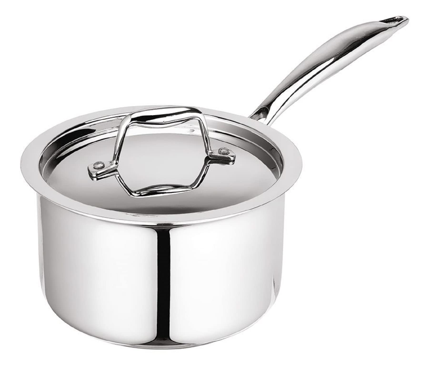 Signoraware Artista TriPly Stainless Steel Induction Compatible Triply Saucepan With Steel Lid (Induction And Gas Compatible), 
