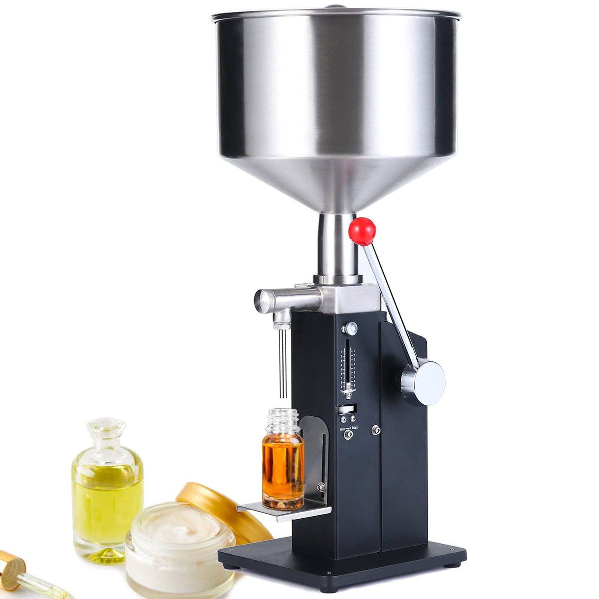 Kimtem Manual Paste Liquid Filling Machine, Adjustable 5-50Ml Bottle Filler A03