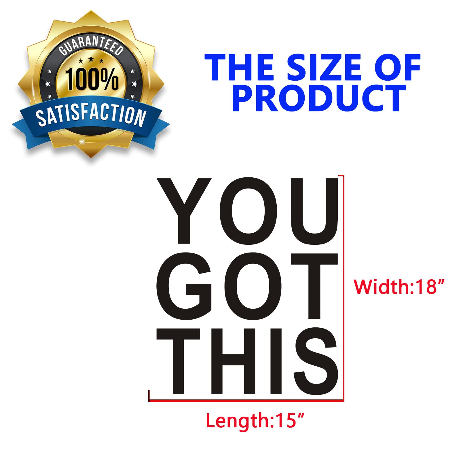 Seatune Gym Inspirational Wall Decals - Motivational Quotes Positive Wall Stickers - Office Garage Bedroom Living Room Bathroom