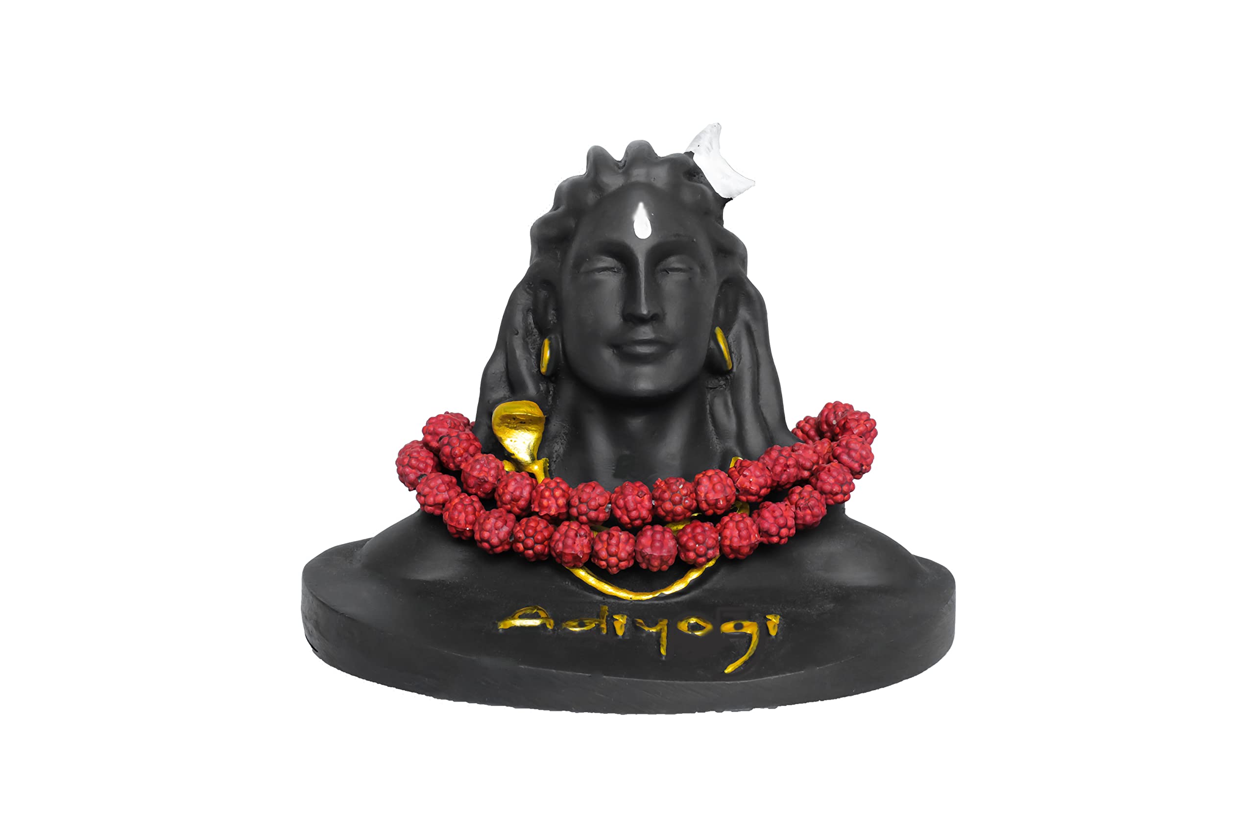SIGNAMIO Lord god Mahadev Bholenath Shivji Adiyogi Shiva Statue Idol Murti for Car Dashboard with Rudraksh Mala Idle,Home Decor
