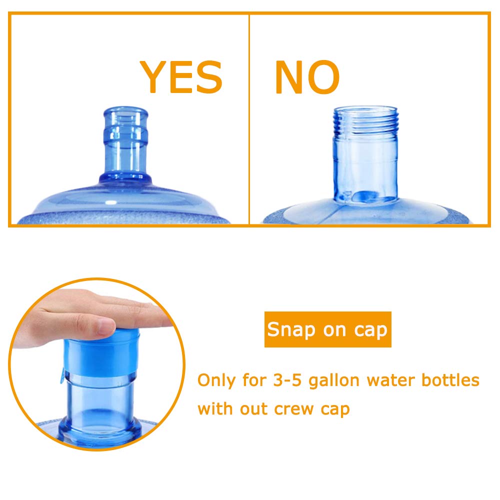 Zddaoole 30 Pack Non Spill Caps,Reusable 55Mm 3 And 5 Gallon Water Bottle Snap On Cap,Replacement Non-Spill Anti Splash Water Ju