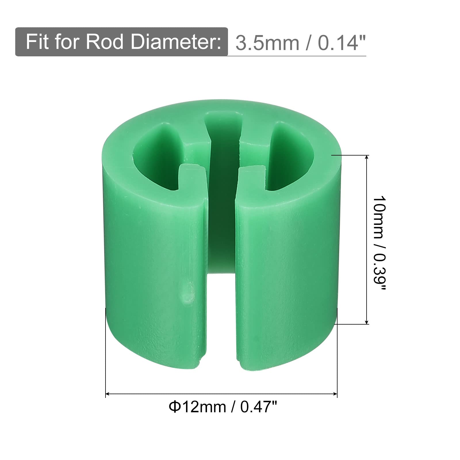 Meccanixity Clothes Hanger Marker Blank Fit 3.5Mm Rod For Garment Color Coding Green Count 100