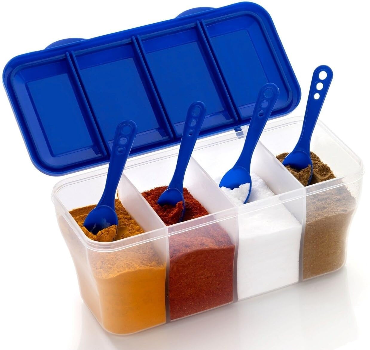Kitchen Storage Organiser Plastic Grocery Container - 1800 Ml (Blue)