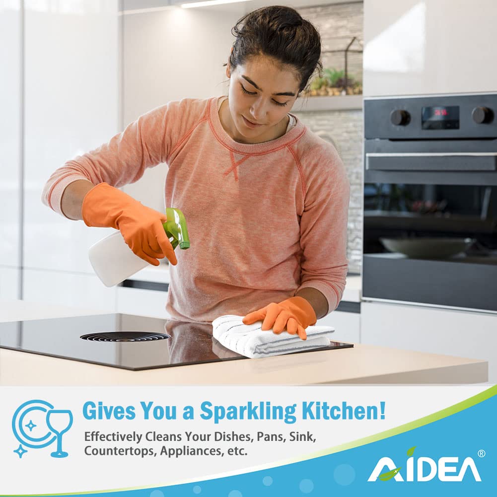 Aidea Kitchen Towels-8Pk, Super Soft And Absorbent Drying Towels For Dishes, Microfiber Cleaning Cloth Multi-Purpose Dish Towels