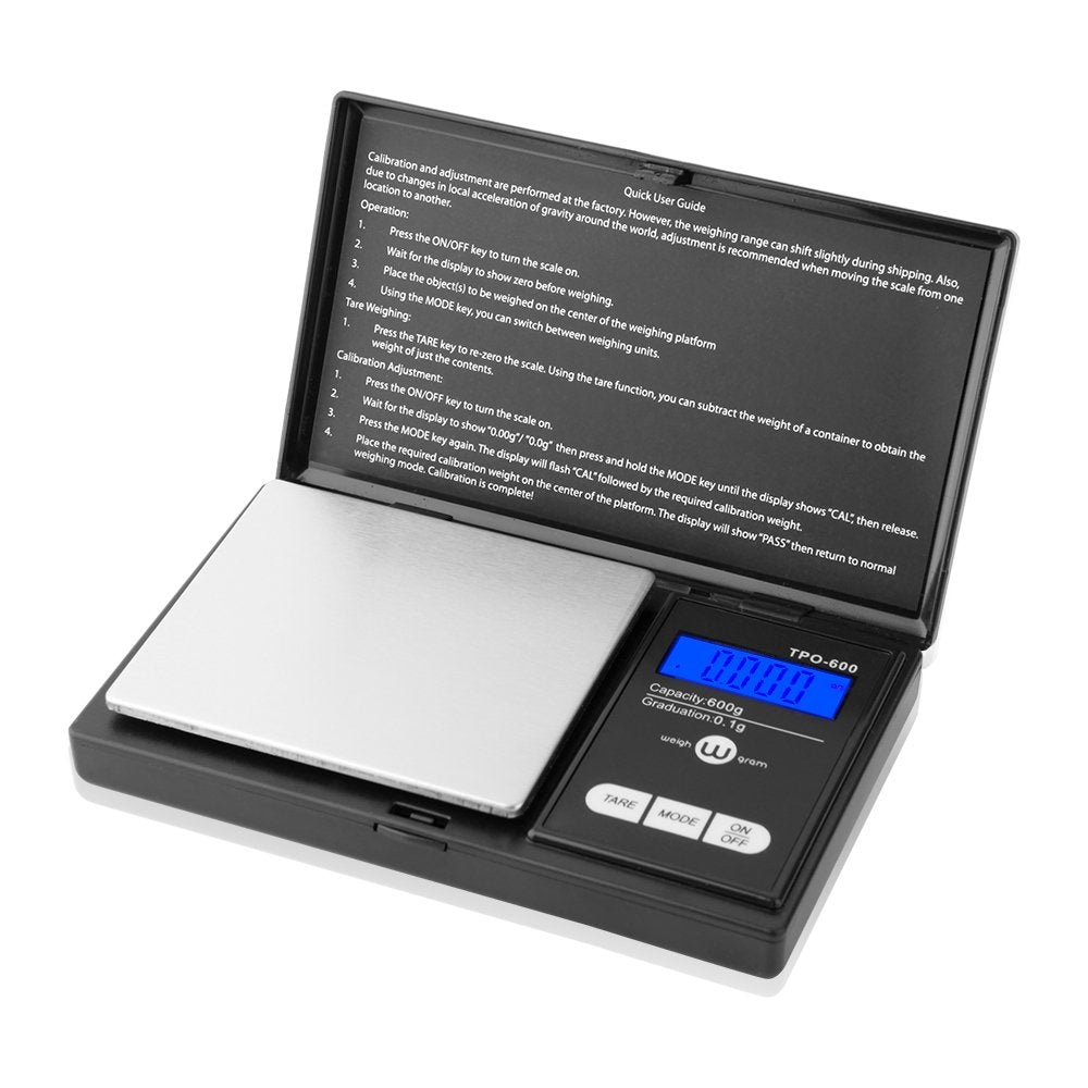 Weigh Gram Scale 600G X 0.1G, Pocket Scale, Digital Jewelry Scale, Food Scale, Kitchen Scale, Digital Gram Scale
