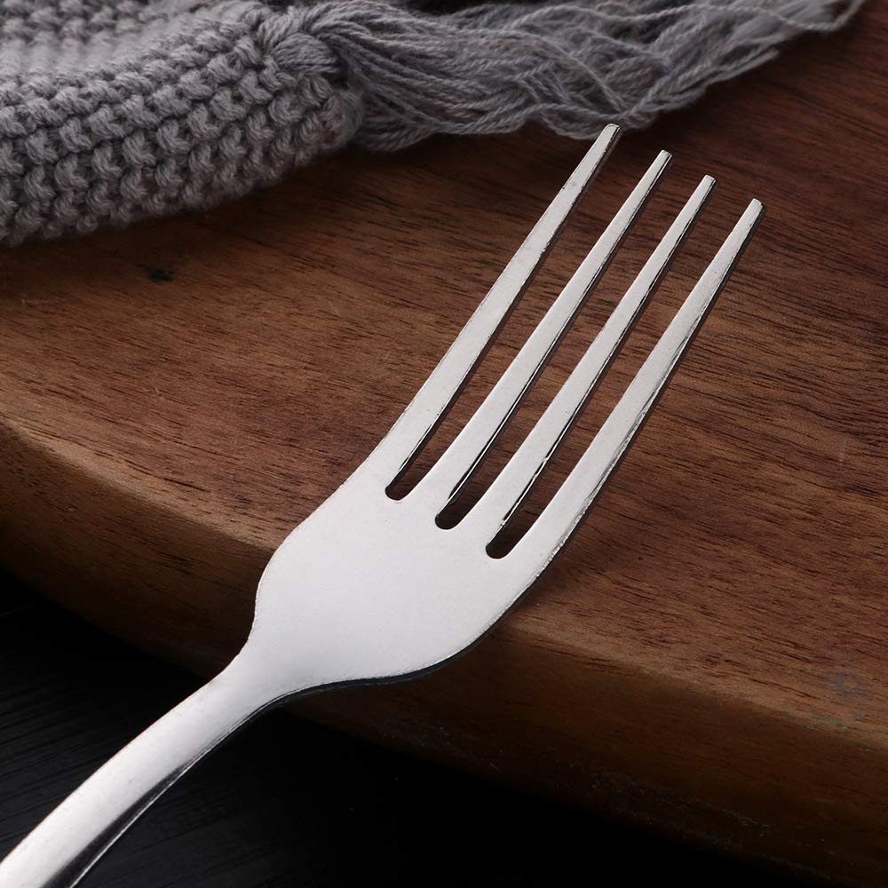 Buy&Use Dinner Forks Cutlery Set 7-Inch Salad Forks, Pack Of 12 Silver Stainless Steel Flatware