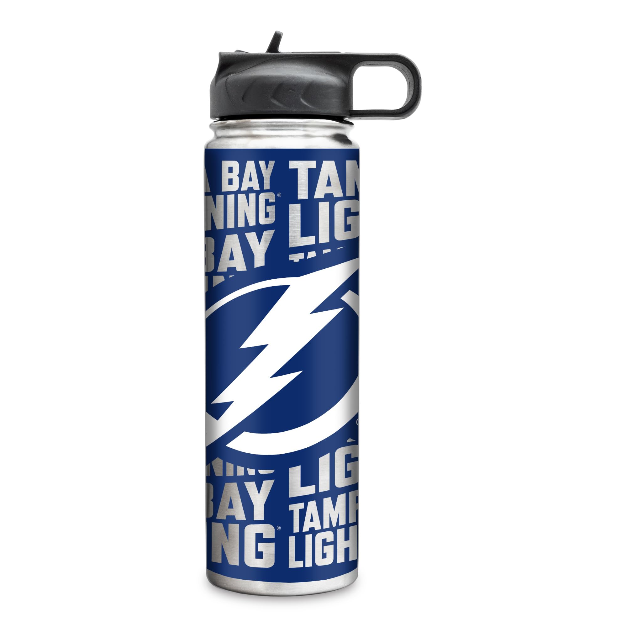 Rico Industries NHL Hockey Tampa Bay Lightning 22oz Stainless Steel Tumbler with Lid - Great For Coffee, Tea, Water or Cocktails