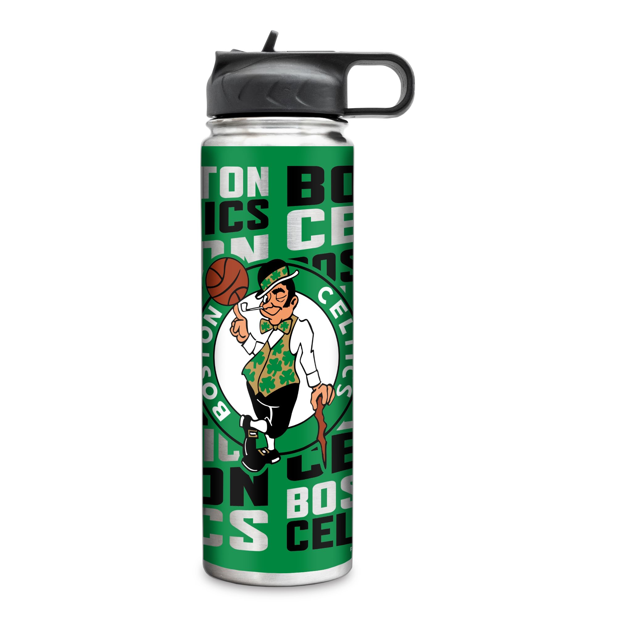 Rico Industries NBA Basketball Boston Celtics 22oz Stainless Steel Tumbler with Lid - Great For Coffee, Tea, Water or Cocktails