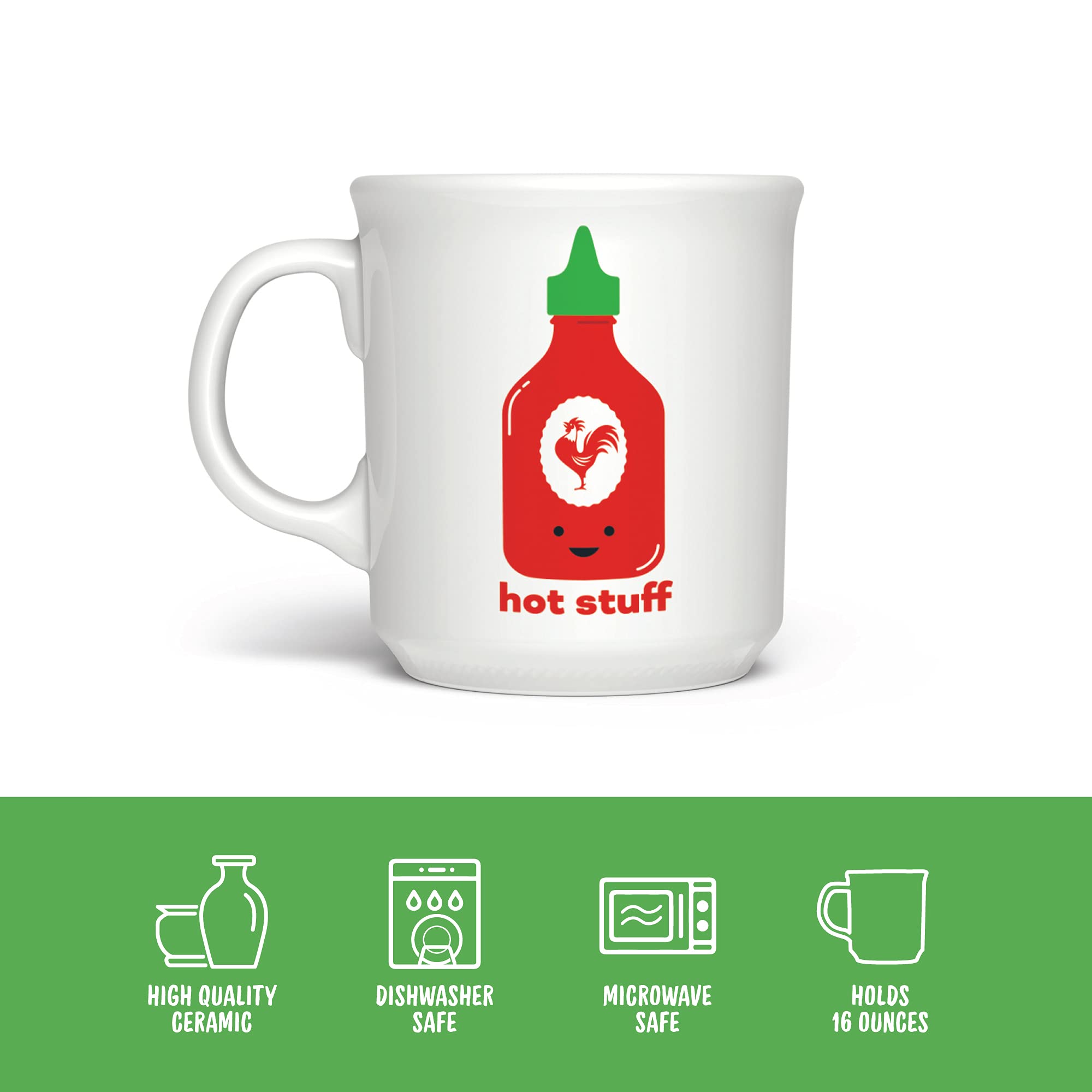 Genuine Fred Say Anything Mug, Hot Stuff, 16-Ounce Ceramic Mug, Dishwasher Safe