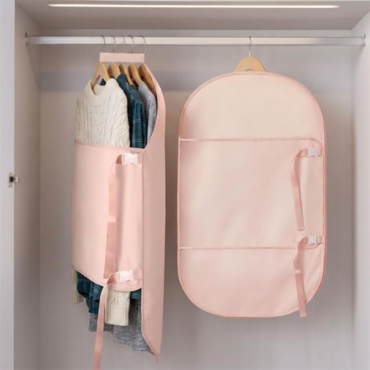 Clickswift Clothes Organizer For Wardrobe | Foldable & Stackable Closet Organizer  1 Pcs (Multicolour)