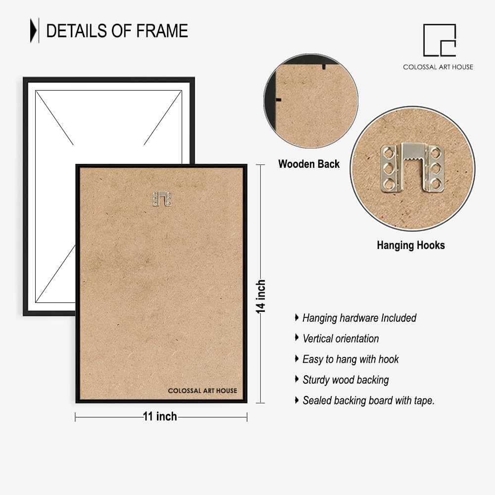 Colossal Art House Contemporary Framed Poster Wall Painting For Living Room, Bedroom, Kitchen And Office Wall Decoration Frame D