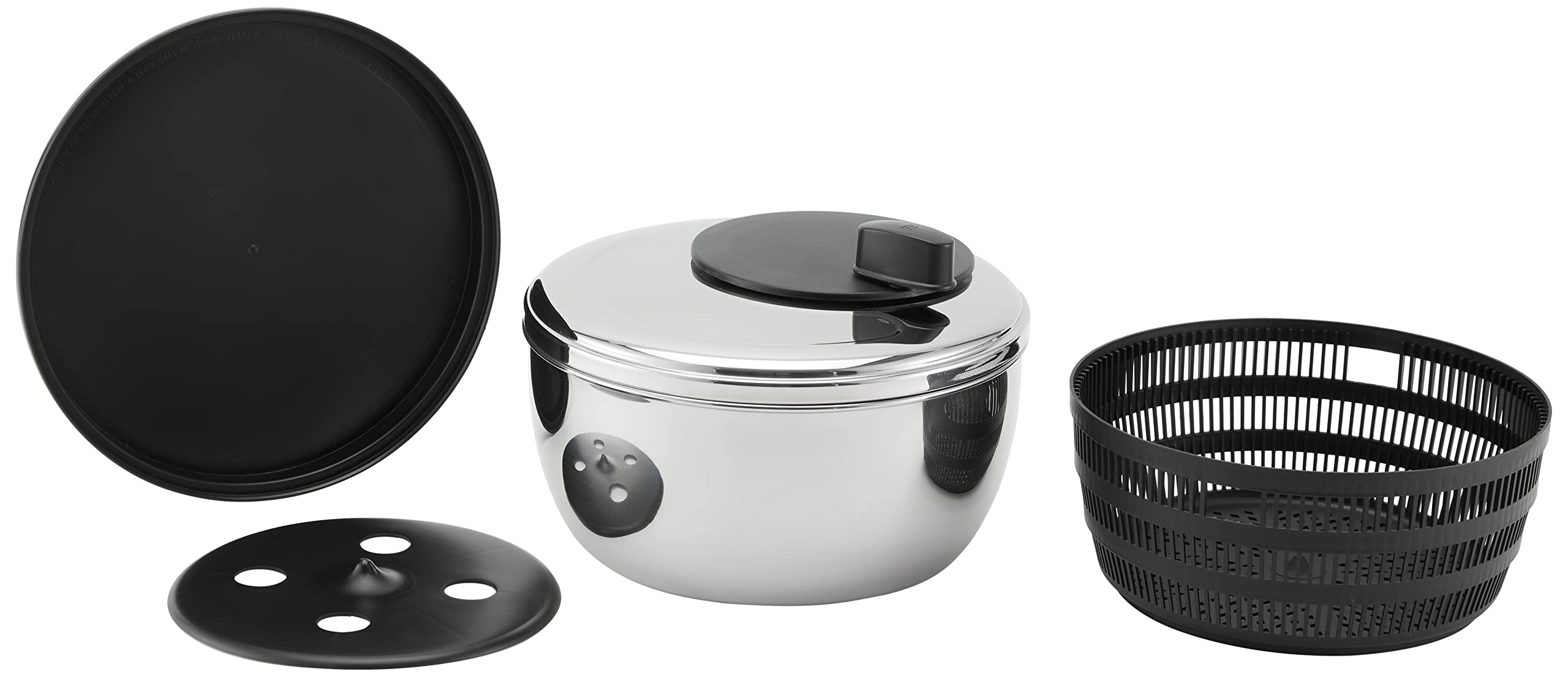 Wmf Salad Spinner, Stainless Steel, Silver, 25.4 X 25.4 X 15.8 Cm