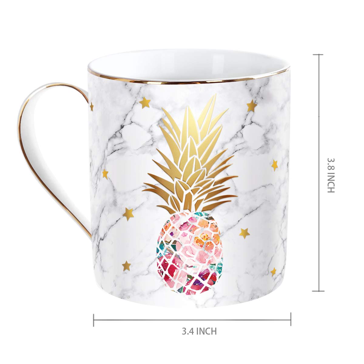 Waveyu Decorative Ceramic Mug For Women Girls, Coffee Mug Cup Design With Handle Decoration With Handle Coffee Tea Cup For Girl