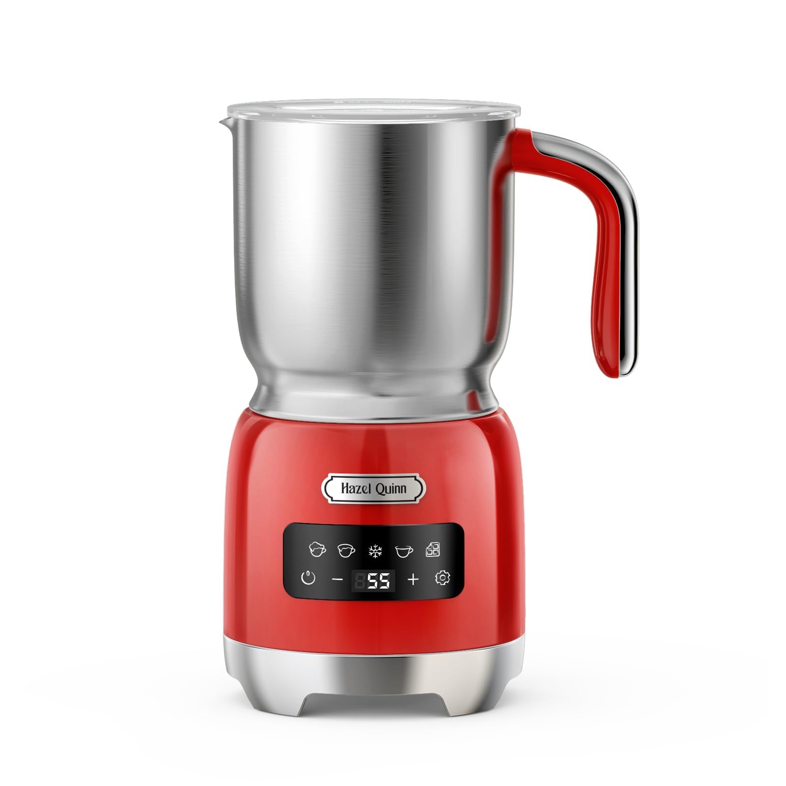 Hazel Quinn Milk Frother, 5 Functions, Variable Temp And Thickness Frother And Steamer, Detachable For Dishwasher Safe, 400Ml/13