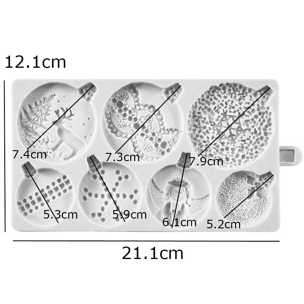 Zhuojie Christmas Baubles Snowball Silicone Mold Fondant Cake Decorating Mould Sugarcraft Chocolate Baking Tool For Cakes Gumpas
