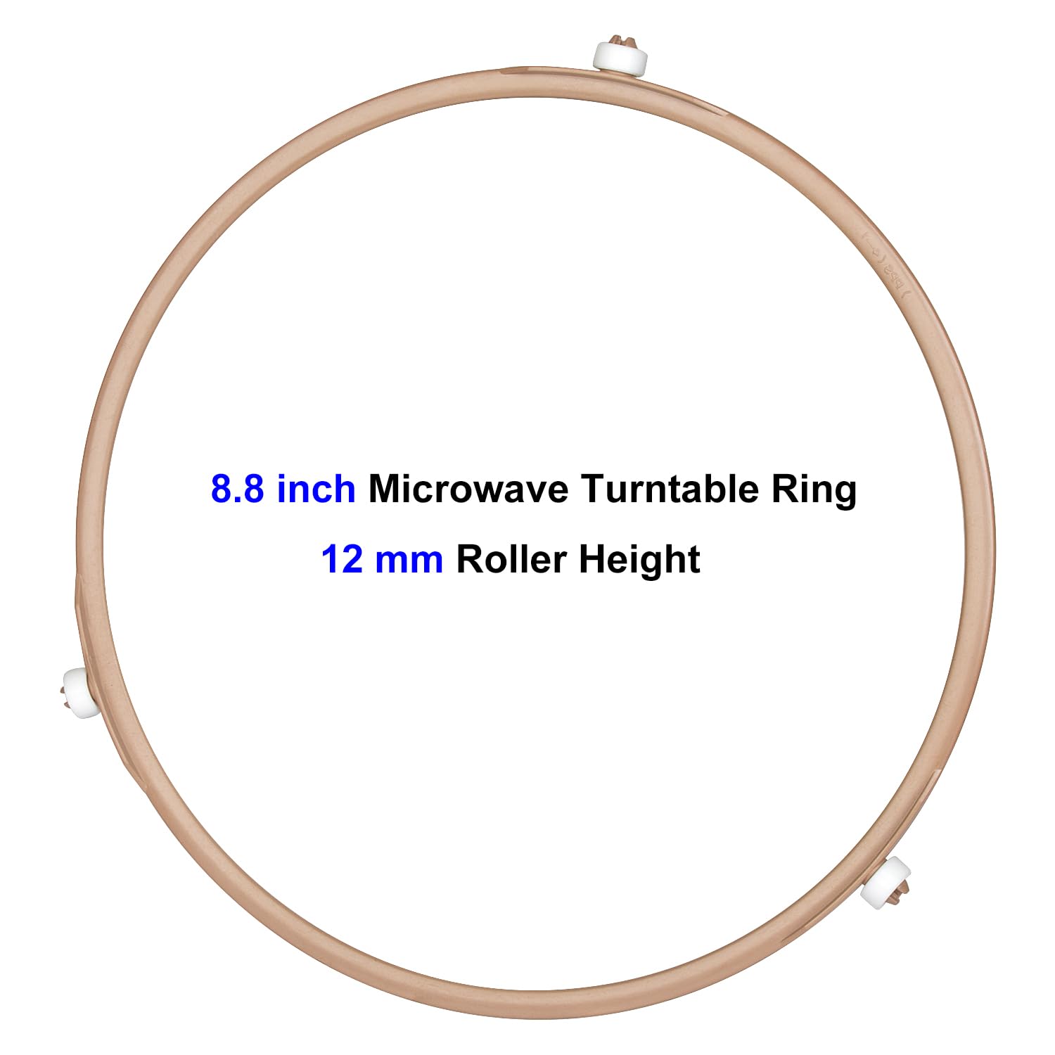 Jolaxy 8.8'' Microwave Turntable Ring with 12 mm Rollers  Microwave Oven Tray Support  Glass Plate Rotating Roller Ring  Ring Outer Diameter 8.8 inches (22.2 cm)  Roller Height 12 mm