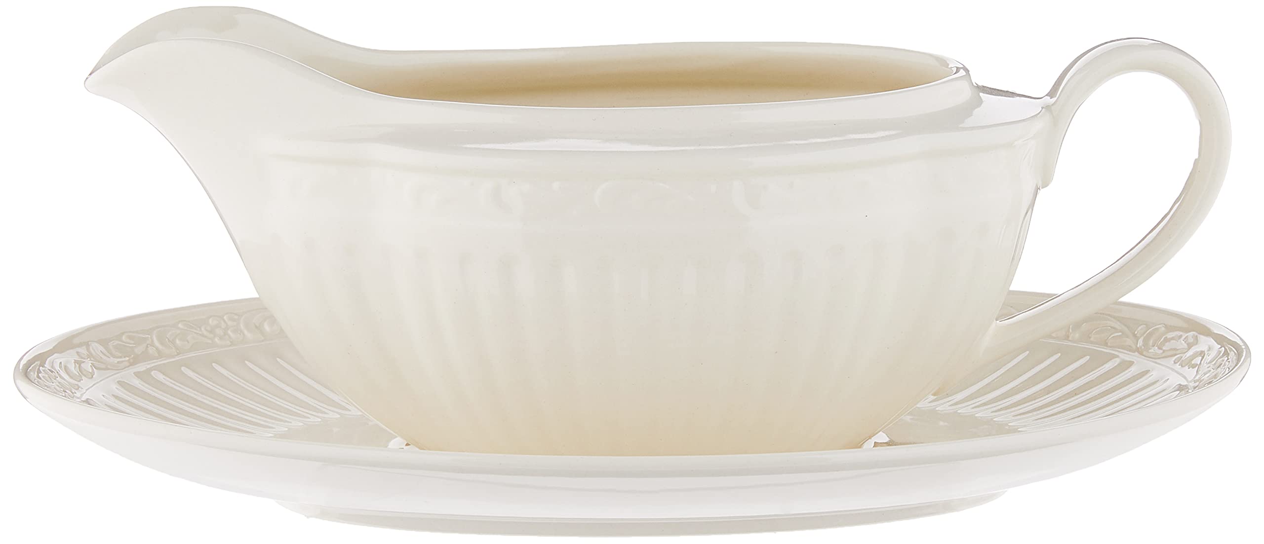 Mikasa Italian Countryside Gravy Boat And Saucer Set, White - Dd900-742
