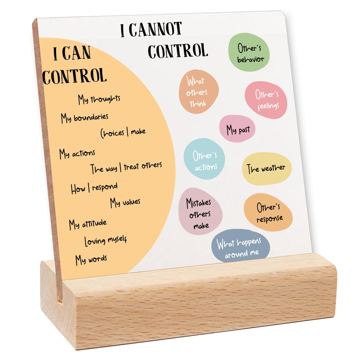 Inspirational Office Desk Decor Wooden, Mental Health Gifts, Recovery Self Care Encourage Gifts, Psychology Motivational Decorat