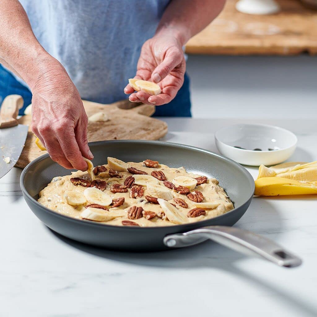 Greenpan Chatham Hard Anodized Healthy Ceramic Nonstick, 8 Frying Pan Skillet, Pfas-Free, Dishwasher Safe, Oven Safe, Gray