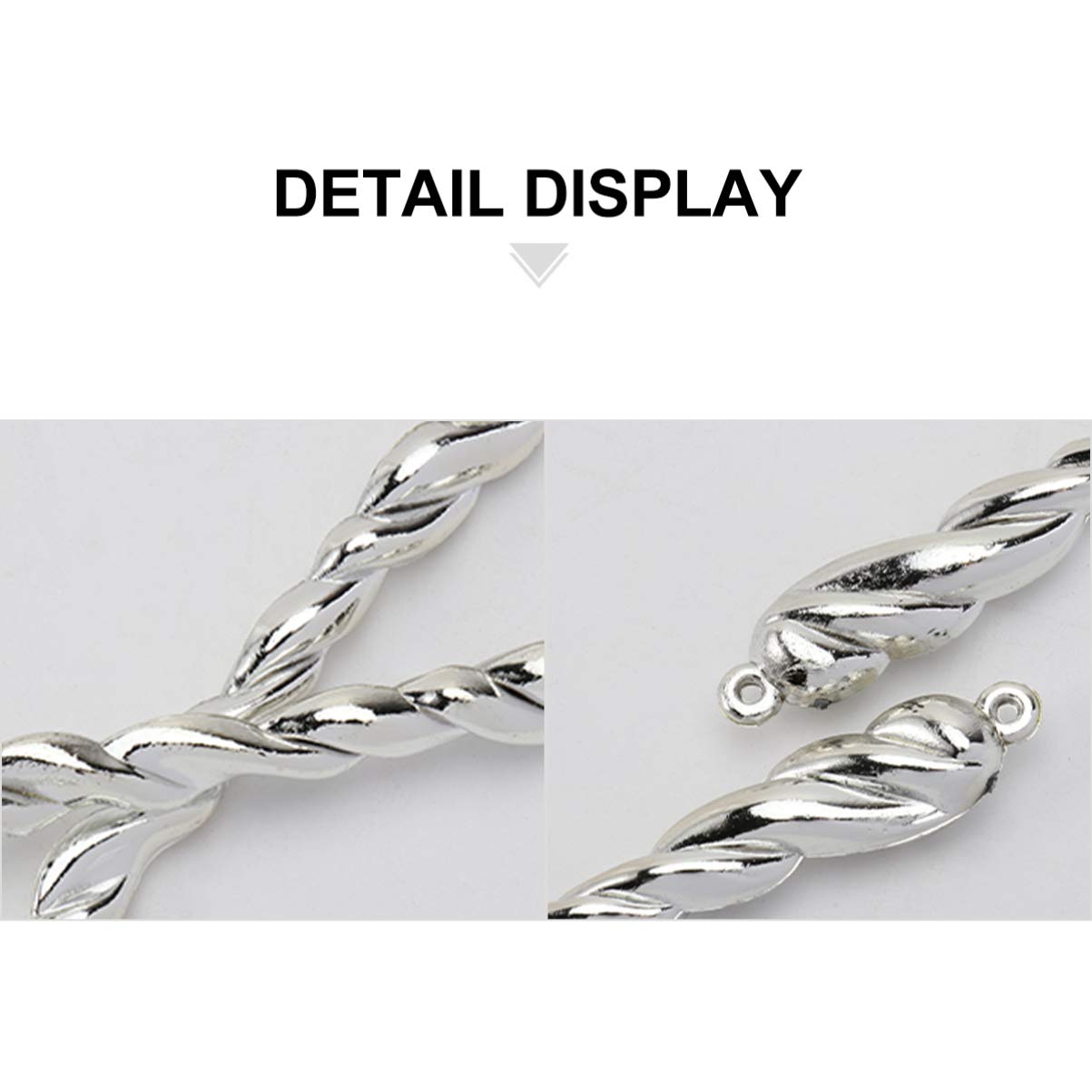 TENDYCOCO 12Pcs Christmas Hanging Icicle Ornament Plastic Icicle Drop Pendants Xmas Tree Shatterproof Icicles Decoration (Silver